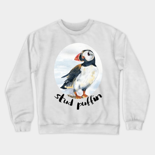 stud puffin Crewneck Sweatshirt by The Art Aroma